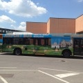 La nuova veste grafica dell'AirportBus di Bergamo - Foto ATB