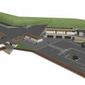 Vista aerea della nuova stazione di Mezzana (foto da progetto)