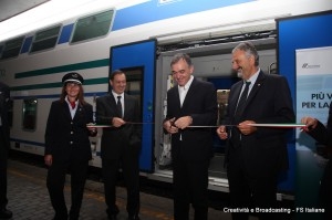 L'Ad di Trenitalia, Vincenzo Soprano e il governatore della Regione Toscana, Enrico Rossi - Foto Gruppo Ferrovie dello Stato Italiane