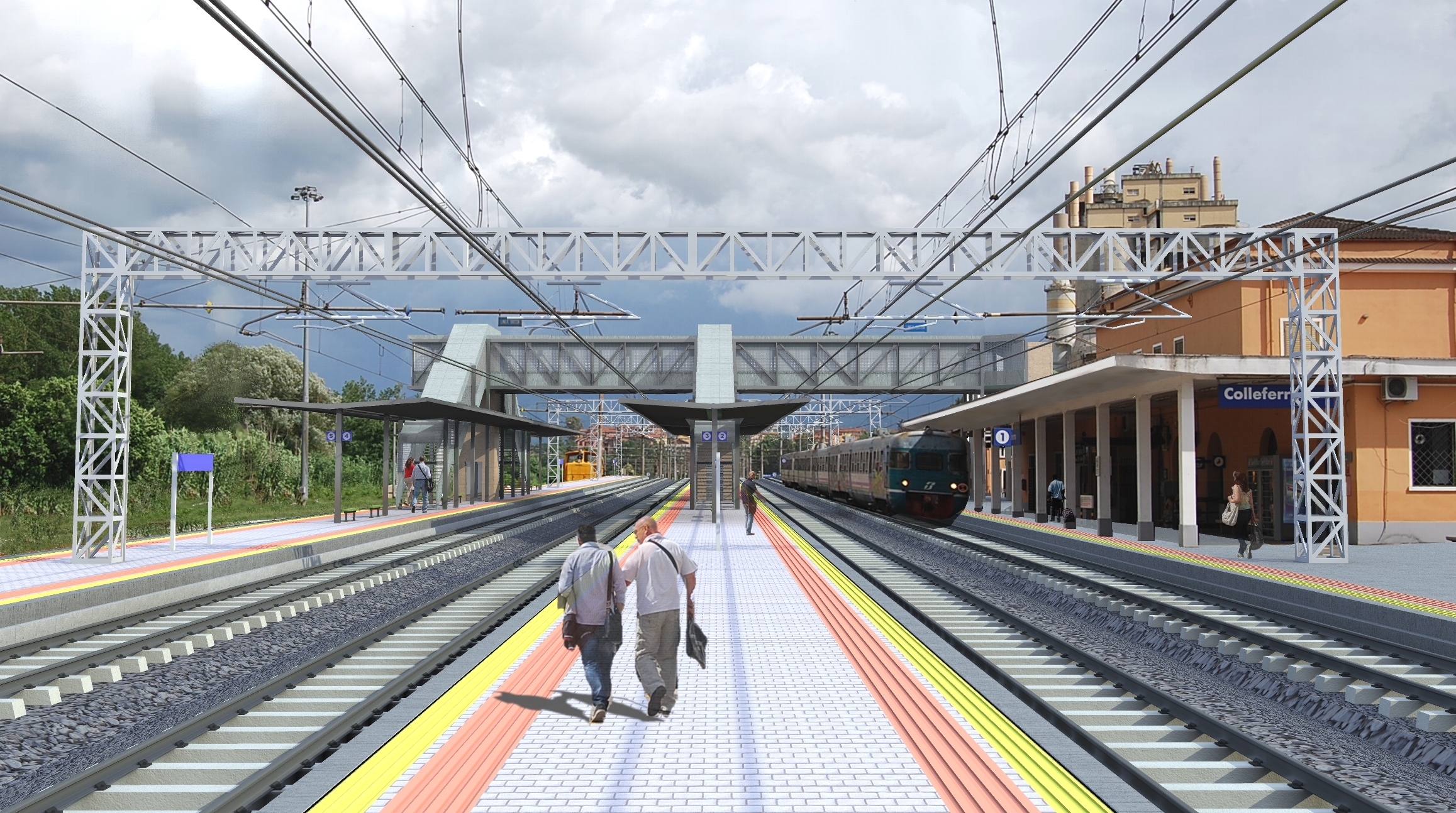 Rendering dei lavori a Colleferro - Foto Gruppo Ferrovie dello Stato Italiane