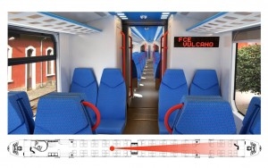 Interni dell'automotrice Vulcano realizzata da Newag per la Fce - Foto Newag S.A. 