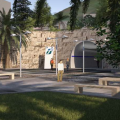 Accesso alla stazione sotterranea di Cefalu - Rendering RFI