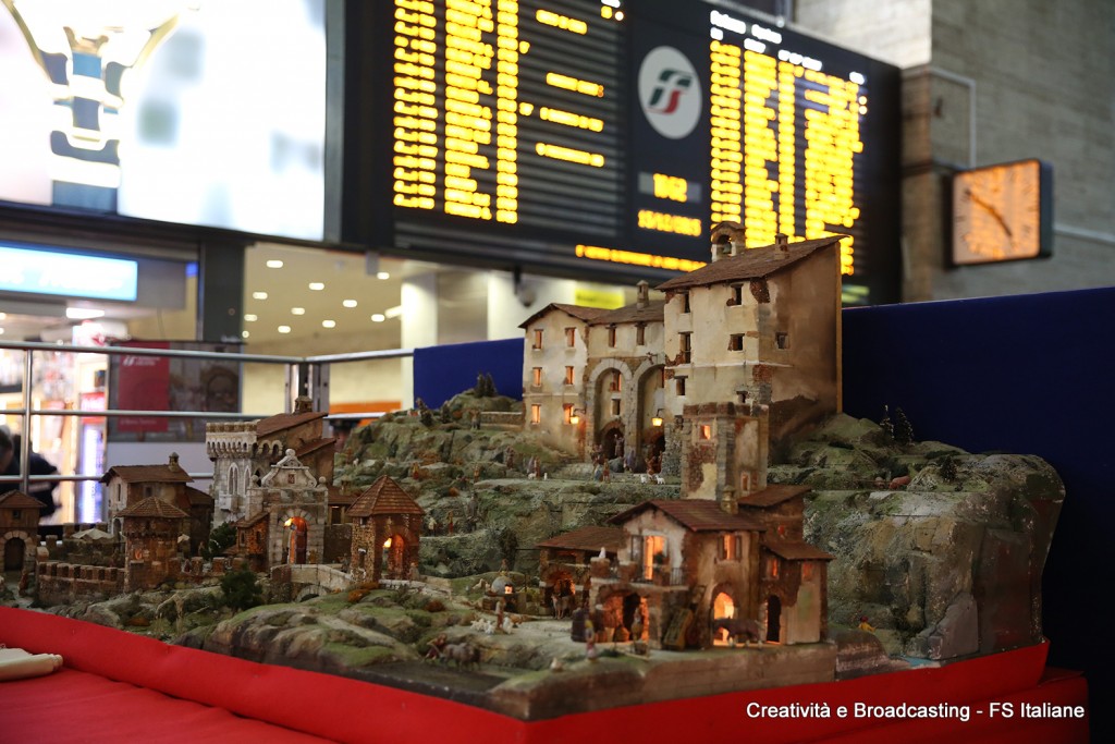 Il presepe dei ferrovieri a Roma Termini - Foto FS Italiane