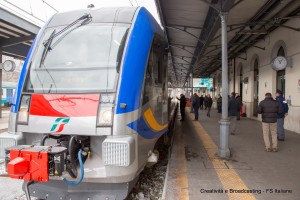 Il treno ATR220 Swing alla stazione di Potenza Centrale - Foto FS Italiane