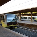 Treni della Roma-Lido in sosta nella stazione di Porta San Paolo - Foto Gabriele Nicastro